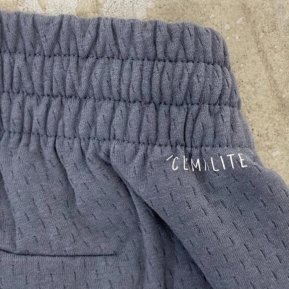 Adidas Pants Mens Medium Gray Team Squad Climalite Gray Sweatpants Zippered - Picture 16 of 16